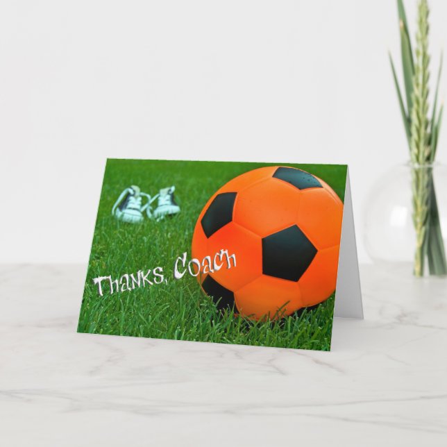 Thanks to Soccer Coach! Thank You Card (Front)