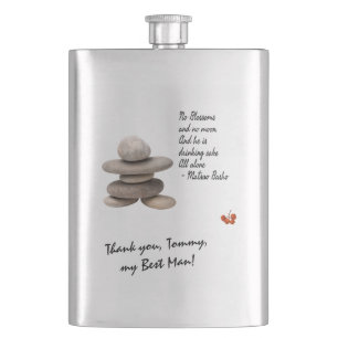 Thanks to the Best Man customisable Hip Flask