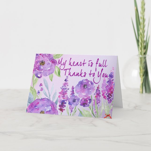 Thanks to You Thank You Card (Front)