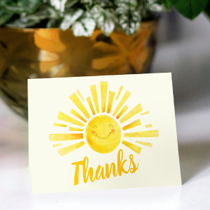 Thanks whimiscal ink sun baby shower thank you card