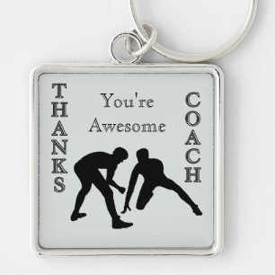 Thanks Wrestling Coach Keychains