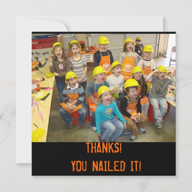 THANKS!  YOU NAILED IT! THANK YOU CARD (Front)
