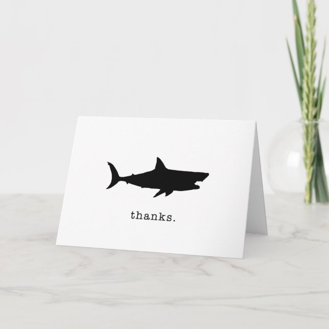 Thanks. You’re Jawsome. Shark Thank You Card (Front)