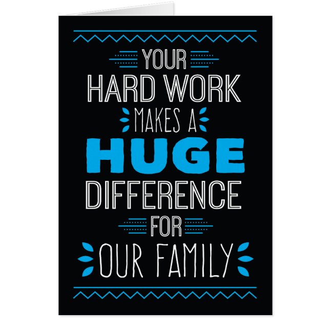 Thanks, Your Hard Work Makes Huge Difference (Front)