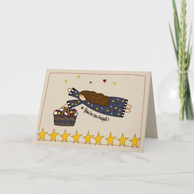 Thanks You're an Angel Thank You Card (Front)