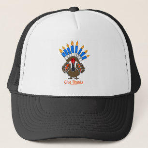Thanksanukkah Thanksgivukkah  turkey menorah gift Trucker Hat