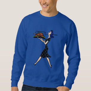 thanksgiving 1950s goth housewife sweatshirt
