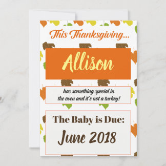 Thanksgiving 2017 Turkey Pregnancy Announcement