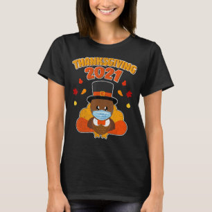 Thanksgiving 2021 Turkey Facemask Autumn Fall T-Shirt