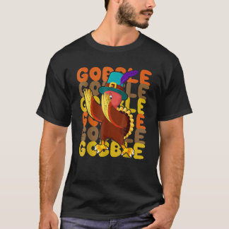 Thanksgiving 2022 Pilgrim Gobble Dabbing Turkey Au T-Shirt