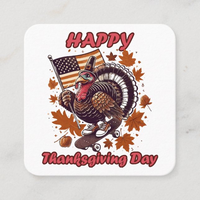 Thanksgiving 2023  square business card (Front)