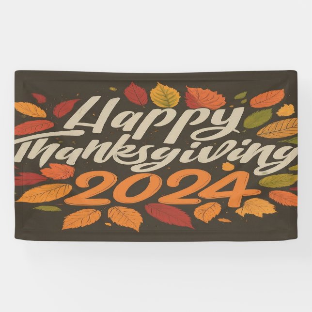 Thanksgiving 2024 3' x 5' Banner (Horizontal)