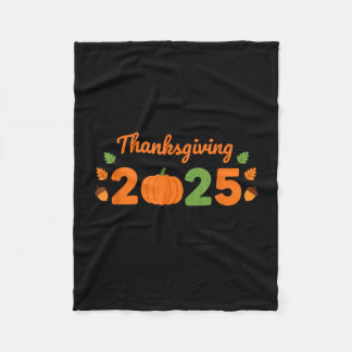 Thanksgiving 2025 pumpkin family thankful for fleece blanket