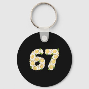 Thanksgiving 67 Deviled Eggs Funny Six Seven Devil Key Ring