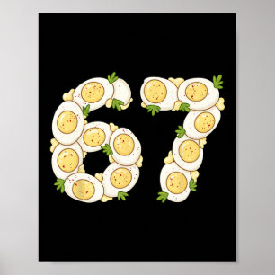 Thanksgiving 67 Deviled Eggs Funny Six Seven Devil Poster