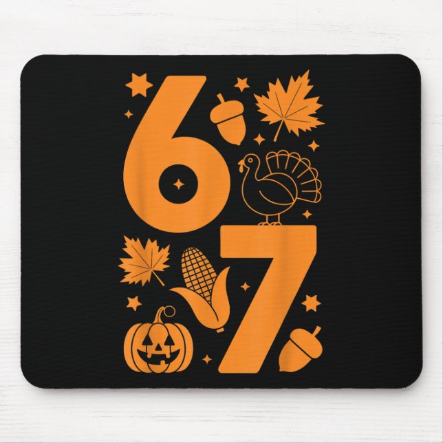 Thanksgiving 67 Shirt – Fall Turkey  Mouse Mat (Front)
