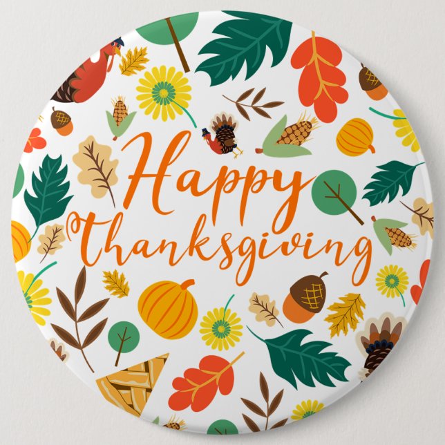 Thanksgiving 6 Cm Round Badge (Front)