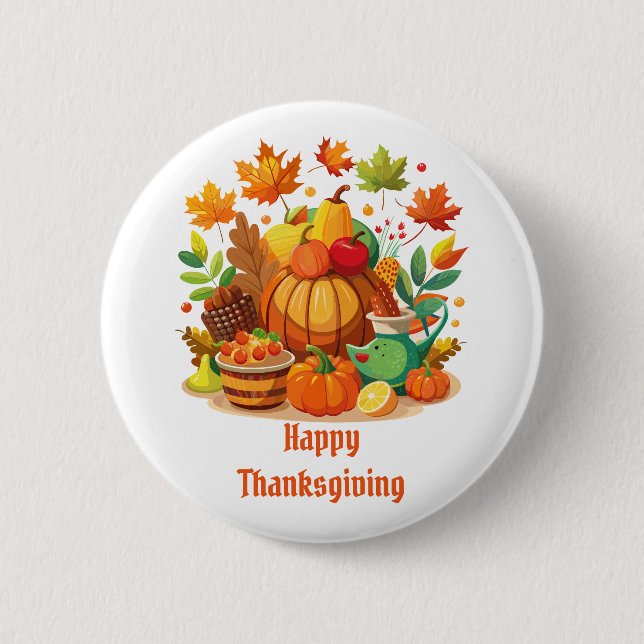 Thanksgiving 6 Cm Round Badge (Front)