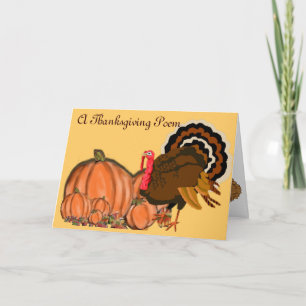 Thanksgiving 8000 Calorie Poem Holiday Card