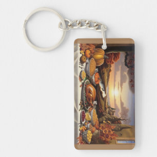 Thanksgiving Abundance Acrylic Keychain