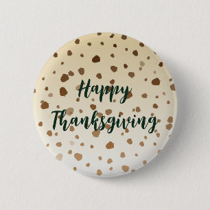 Thanksgiving Acorns 6 Cm Round Badge