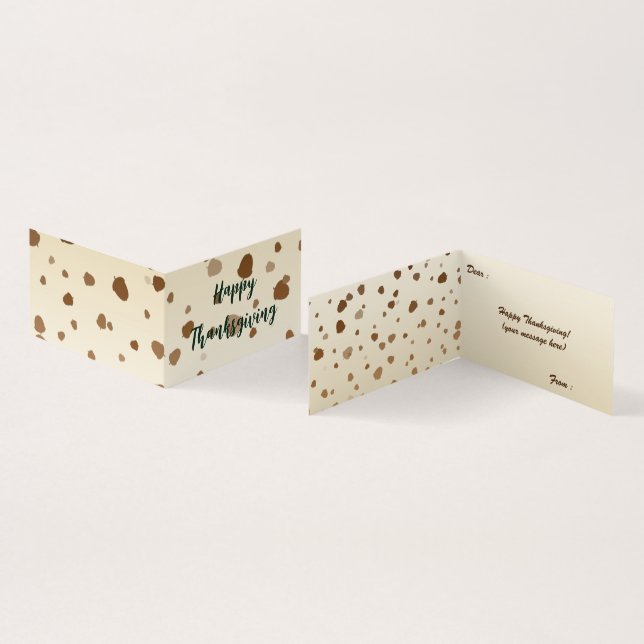 Thanksgiving Acorns Folded Card (Inside and Outside)