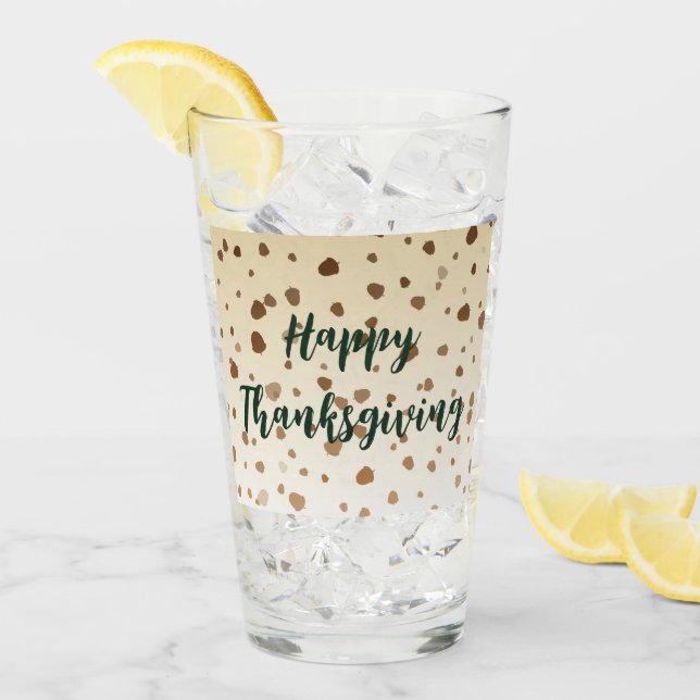 Thanksgiving Acorns Glass (Front Ice)