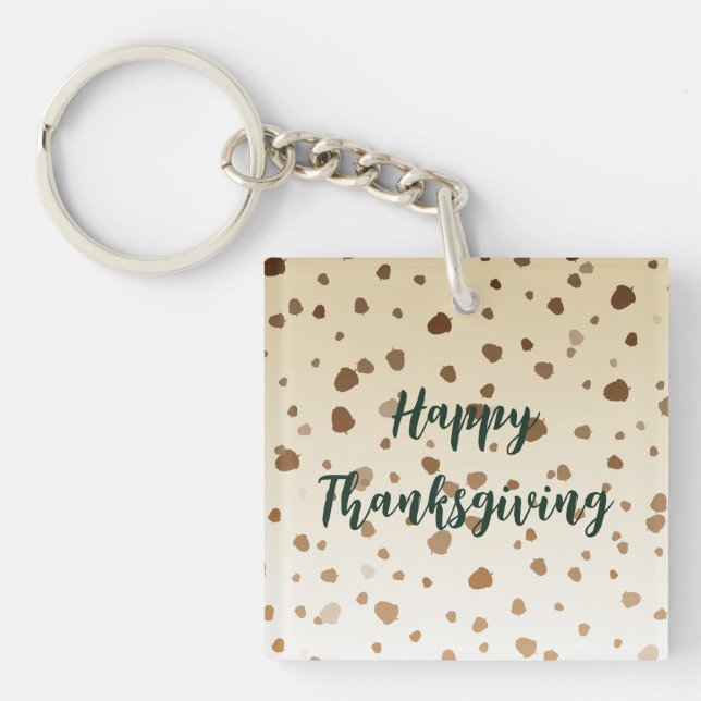 Thanksgiving Acorns Key Ring (Front)