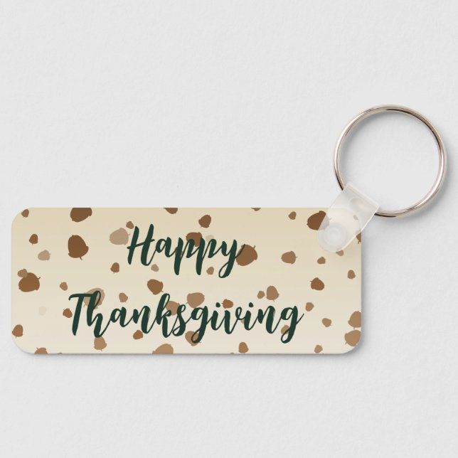 Thanksgiving Acorns Key Ring (Front)
