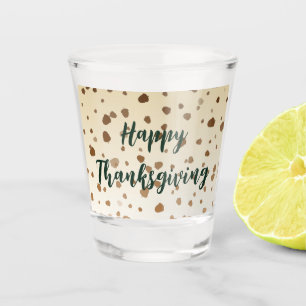 Thanksgiving Acorns Shot Glass