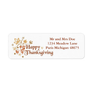 Thanksgiving Address Labels/Happy Thanksgiving