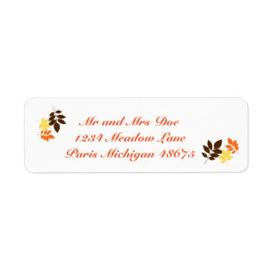 Thanksgiving Address Labels/Leaves