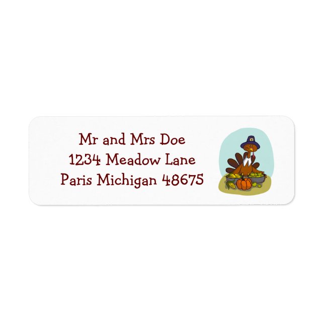 Thanksgiving Address Labels/Turkey (Front)