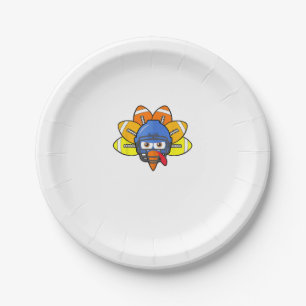Thanksgiving American Football Youth Shirt, Turkey Paper Plate