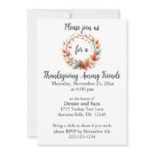 Thanksgiving Among Friends Invitation