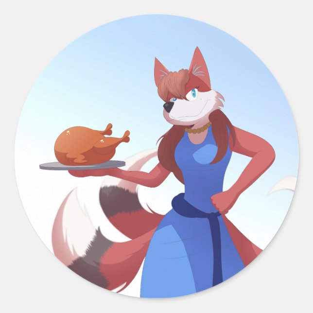 Thanksgiving Anton's Mom Classic Round Sticker (Front)