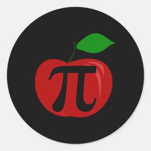Thanksgiving Apple Pie Lover Funny Pi Day Math Tea Classic Round Sticker