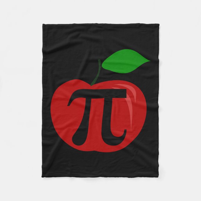 Thanksgiving Apple Pie Lover Funny Pi Day Math Tea Fleece Blanket (Front)