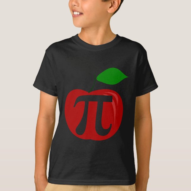 Thanksgiving Apple Pie Lover Funny Pi Day Math Tea T-Shirt (Front)