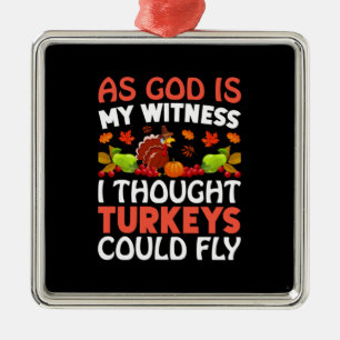 Thanksgiving As God Is My Witness Metal Tree Decoration