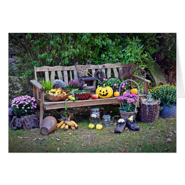 Thanksgiving at the Park Bench (Front Horizontal)