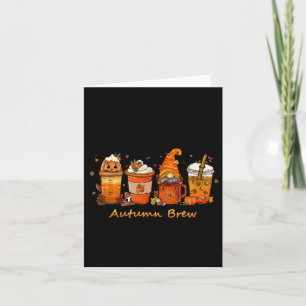 Thanksgiving Autumn Brew Fall Coffee Pumpkin Spice Card