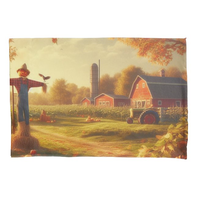 Thanksgiving/Autumn/Fall on the farm Pillowcase (Front)