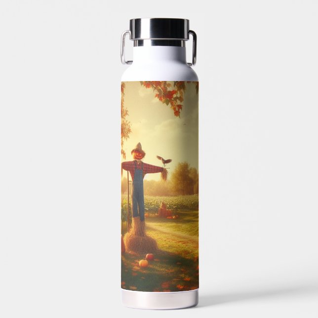 Thanksgiving/Autumn/Fall on the farm Water Bottle (Front)