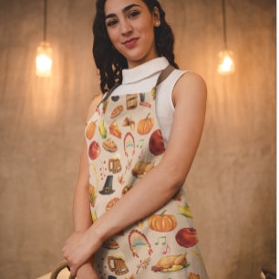 Thanksgiving Autumn Fall Turkey Dinner Apron