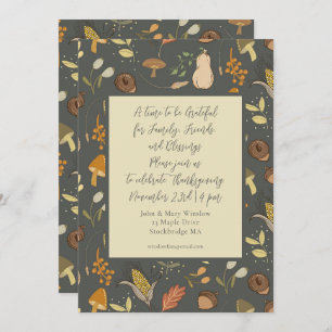 Thanksgiving Autumn Harvest Dinner Invitation