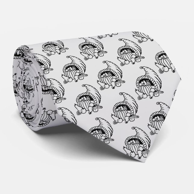 THANKSGIVING AUTUMN HARVEST   TIE (Rolled)
