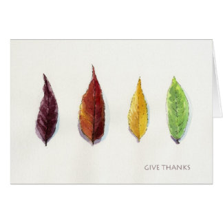 Thanksgiving Autumn Leaf Give Thanks Greeting Card