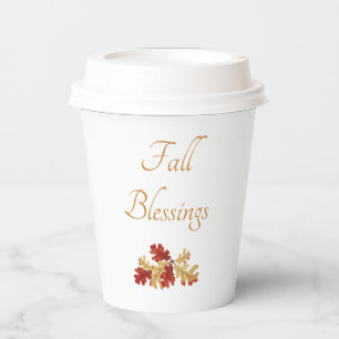 Thanksgiving Autumn Leaves Elegant  Paper Cups