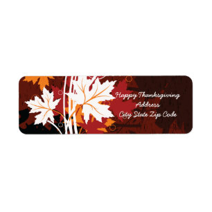 Thanksgiving autumn leaves-maple custom labels